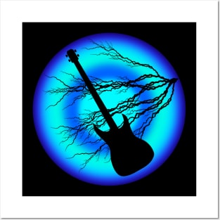 Electric Lightning Guitar Posters and Art